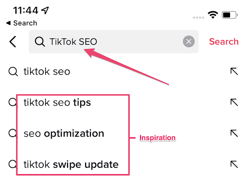 TikTok-Keyword-Suggestion-Bar
