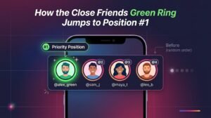 How the Instagram Close Friends green ring pushes your Story to position 1
