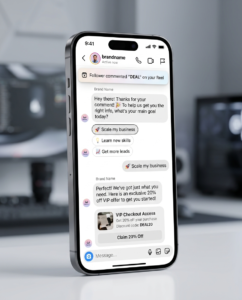 Automated Instagram DM sales funnel script converting comments into sales