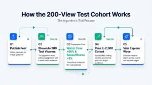 How social media algorithm test cohorts push posts to viral reach